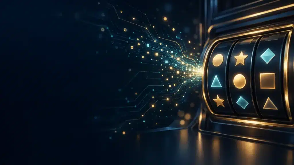 Ilustracija digitalnih slot rolera i slučajnog izbora, bez prikaza konkretne igre.